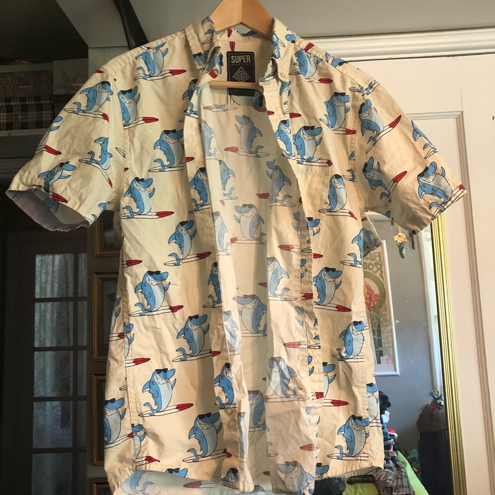 Cool Sharks Button Up